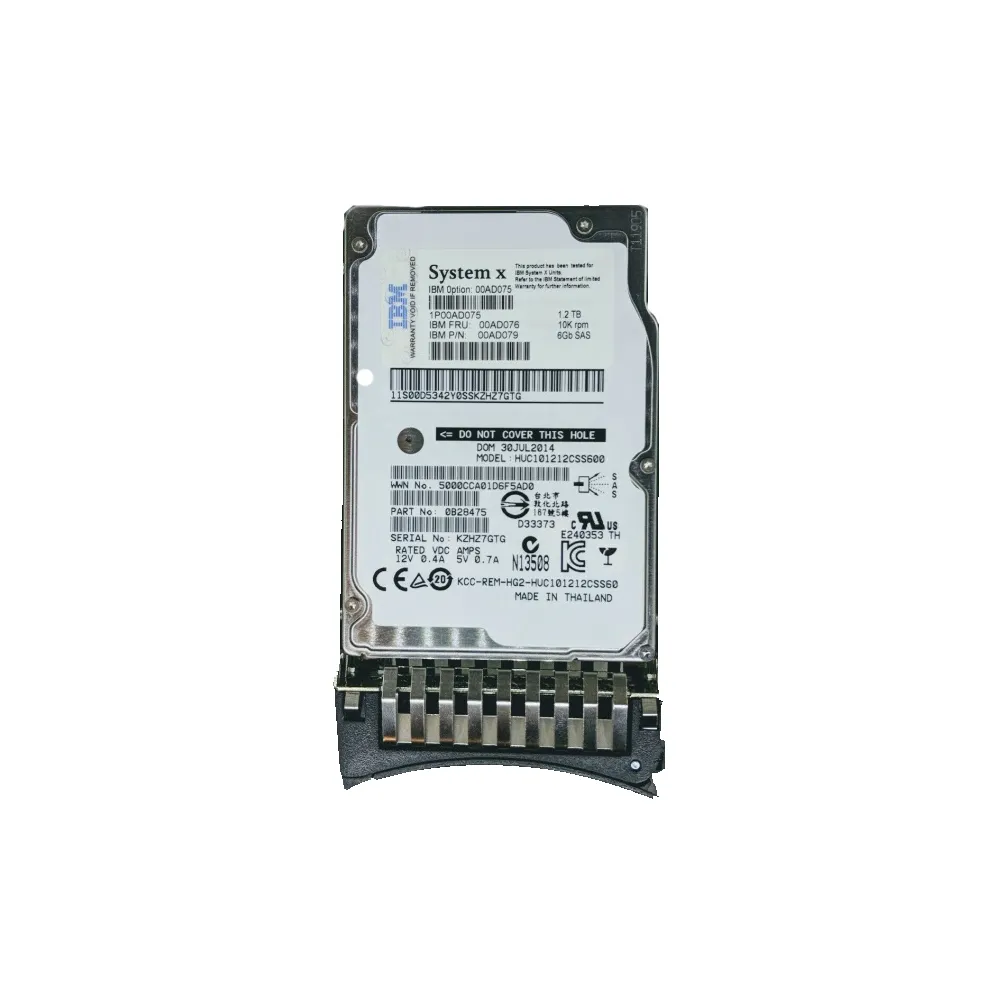 00AD075 - IBM 1.2TB 10000RPM SAS 6GB/s 2.5-inch G2HS Hard Drive with …