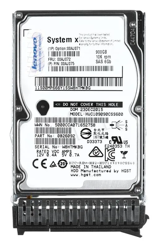 00AJ072 - IBM 900GB 10000RPM 2.5-inch SAS 6GB/s G3 Hot Swapable Hard …