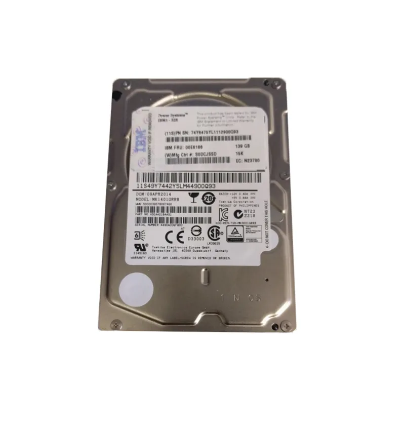 00E6166 - IBM 139GB 15000RPM SAS 6Gb/s SFF 2.5-inch Hard Drive