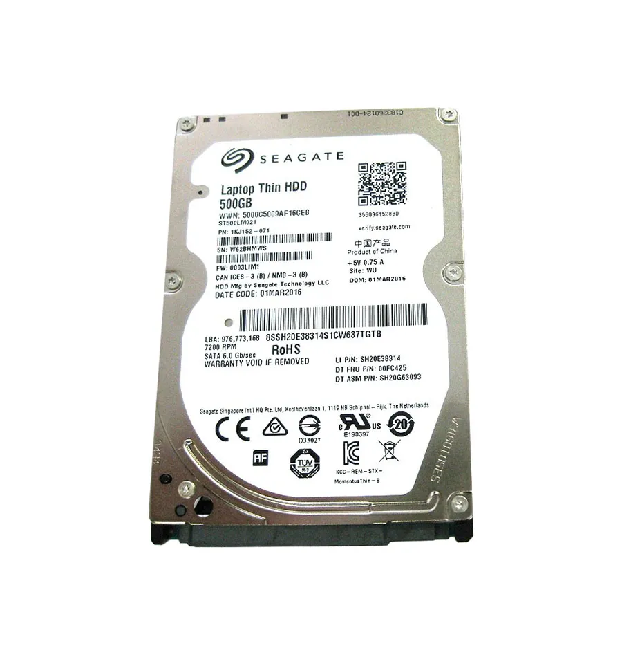 00FC425 - Lenovo 500GB 7200RPM SATA 6Gb/s SFF 2.5-inch Hard Drive