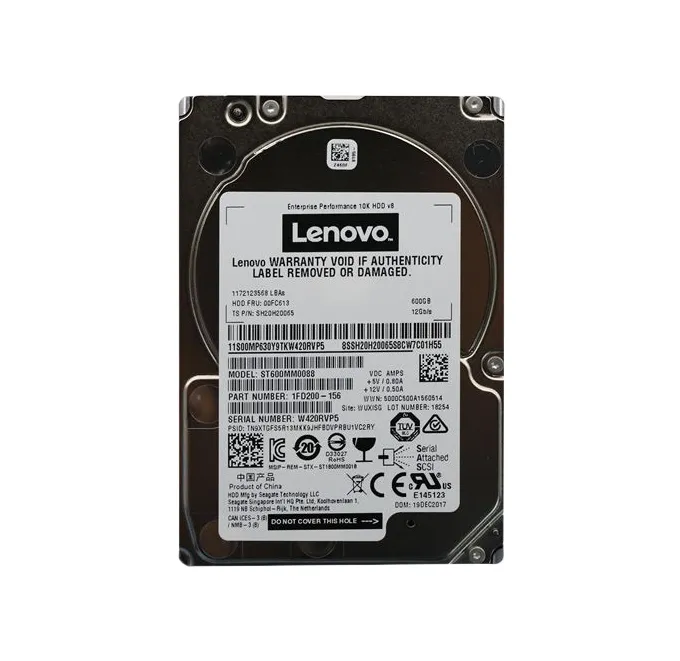 00FC613 - Lenovo 600GB 10000RPM SAS 12Gb/s 2.5-inch Hard Drive
