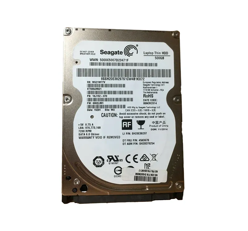 00HM717 - Lenovo 500GB 7200RPM SATA 6Gb/s 32MB Cache 2.5-inch Hard Dr…