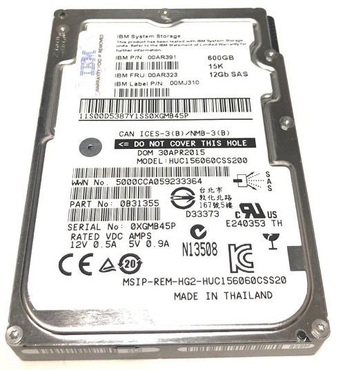 00MJ310 - IBM 600GB 15000RPM SAS 12Gb/s Hot-Swappable 2.5-inch Hard D…