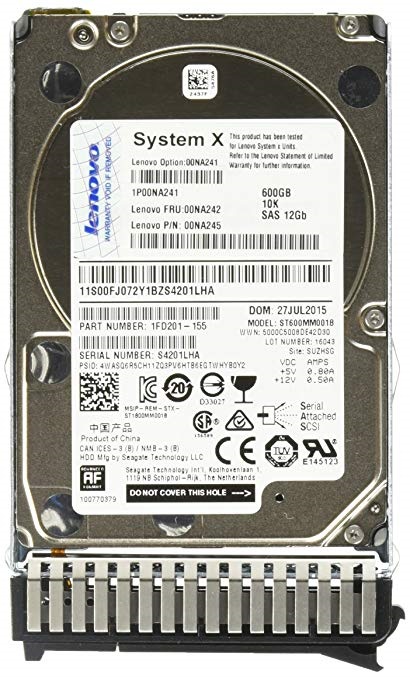 00NA241 - IBM 600GB 10000RPM SAS 12GB/s 2.5-inch Slim Line Hot Swapab…
