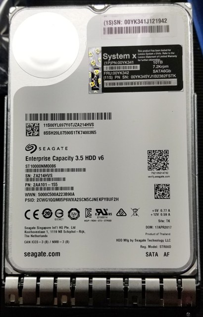 00YK342 - IBM 10TB 7200RPM SATA 6Gb/s 3.5-inch Hard Drive