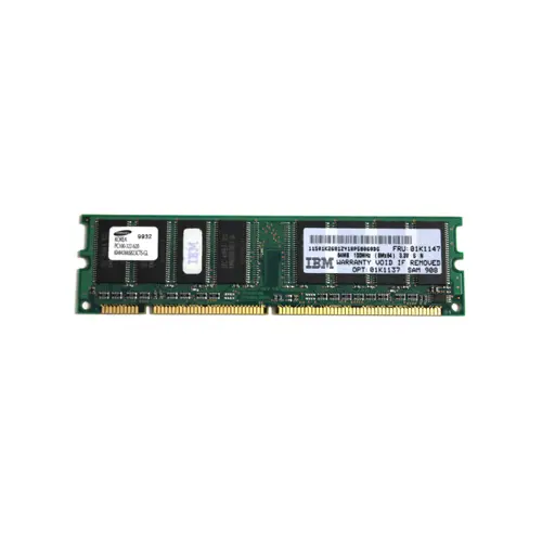 01K1137 - IBM 64MB 100MHz PC100 non-ECC Unbuffered CL2 168-Pin DIMM M…