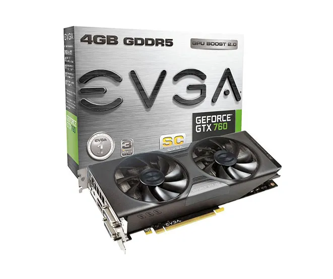 04G-P4-2768-KR - EVGA GeForce GTX 760 SC 4GB 256-Bit GDDR5 PCI Expres…