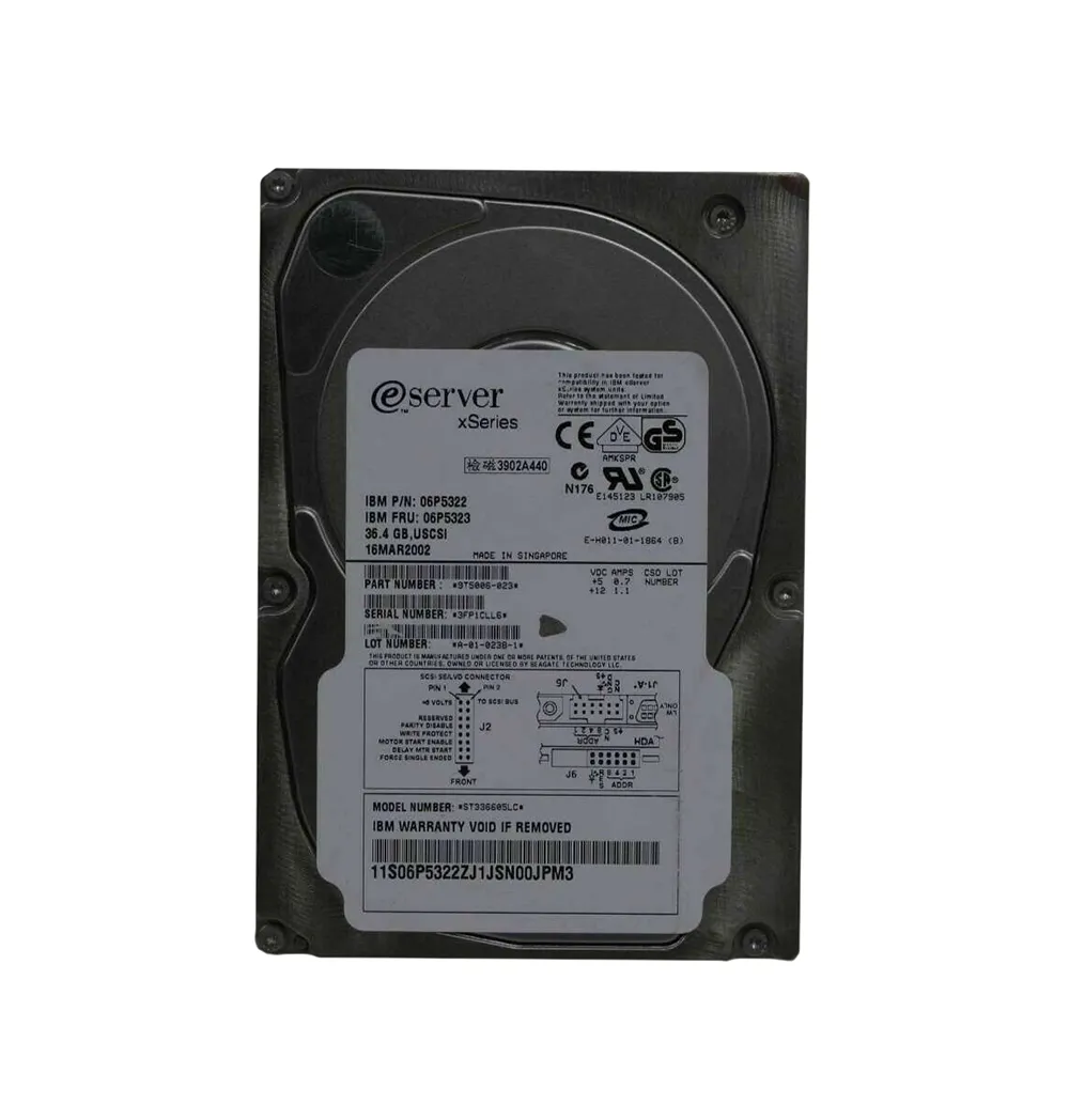 06p5322 - IBM 36.4GB 10000RPM Ultra-160 SCSI 3.5-inch Hot Pluggable H…