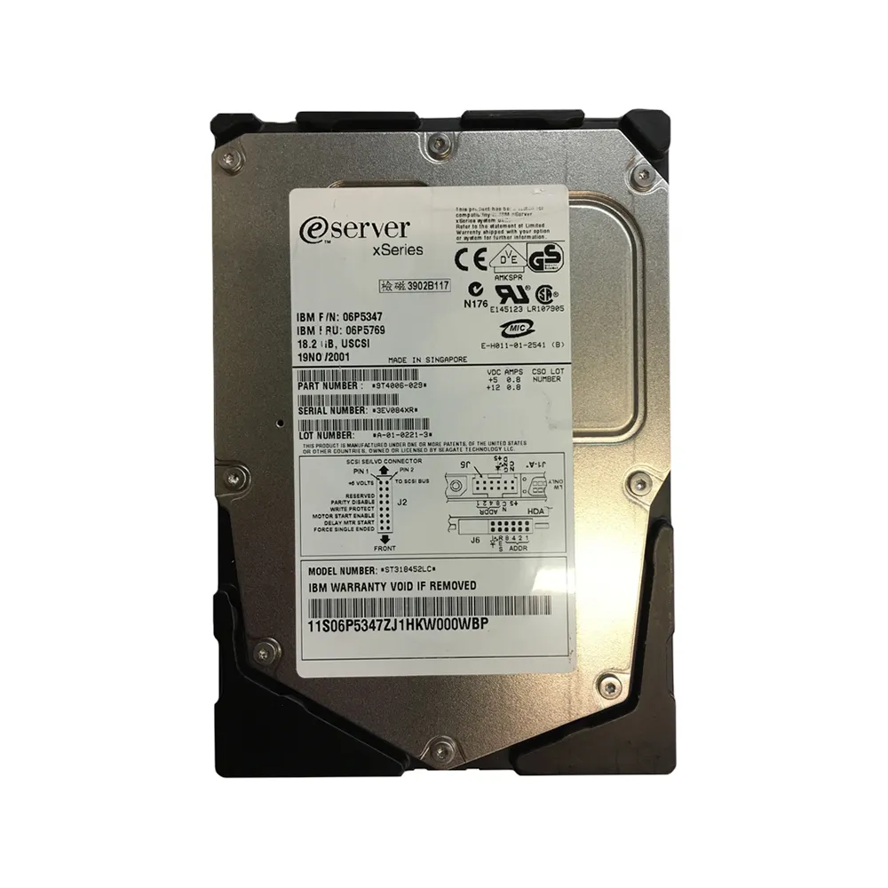 06P5347 - IBM 18GB 15000RPM Ultra 160 SCSI 3.5-inch Hard Drive