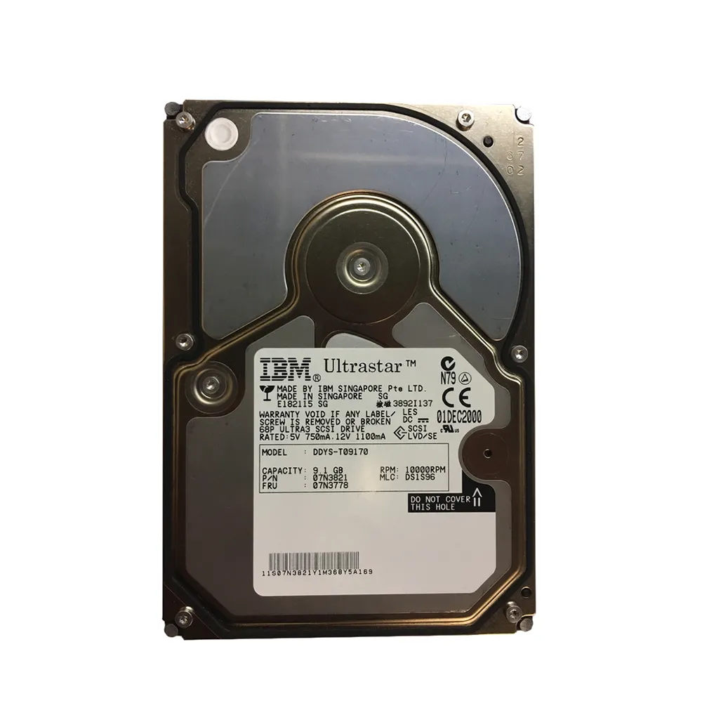 07N3778 - IBM 9GB 10000RPM Ultra 160 SCSI 3.5-inch Hard Drive