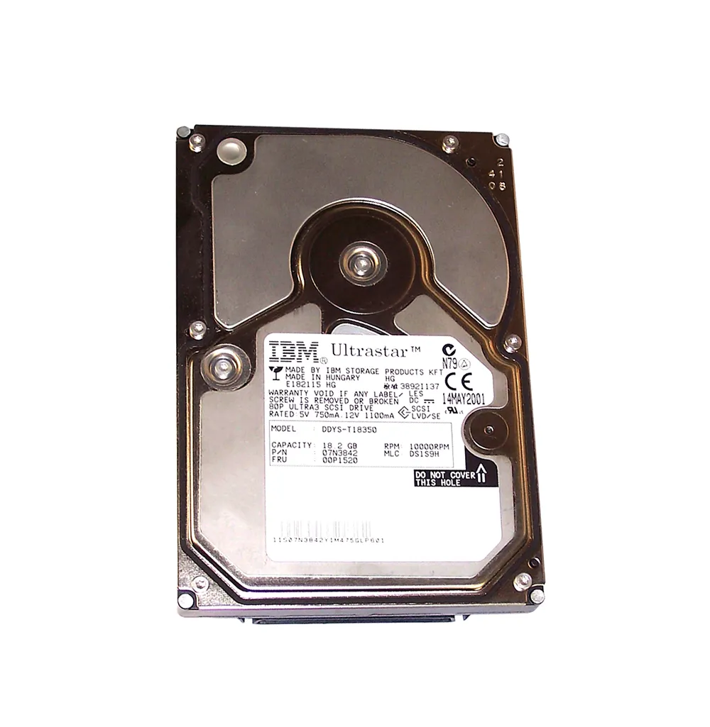 07N3842 - IBM 18GB 10000RPM Ultra 160 SCSI 3.5-inch Hard Drive