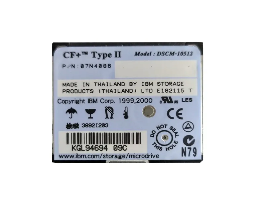 07N4086 - IBM Microdrive 512MB 3600RPM CompactFlash Type II 128KB Cac…