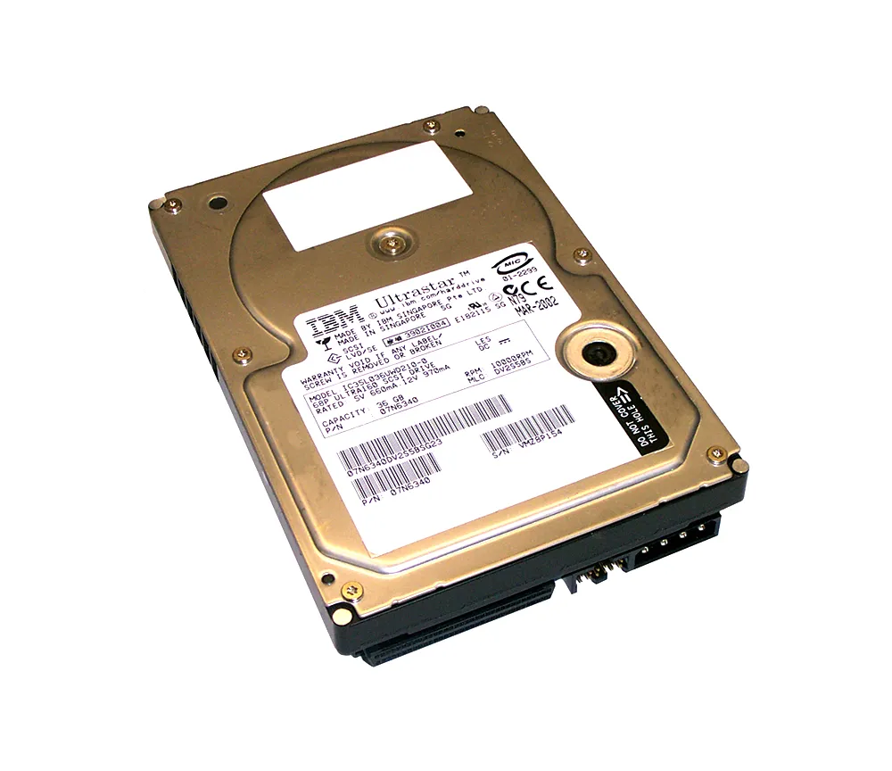 07N6340 - IBM Ultrastar 73LZX 36GB 10000RPM Ultra-160 Wide SCSI 68-Pi…