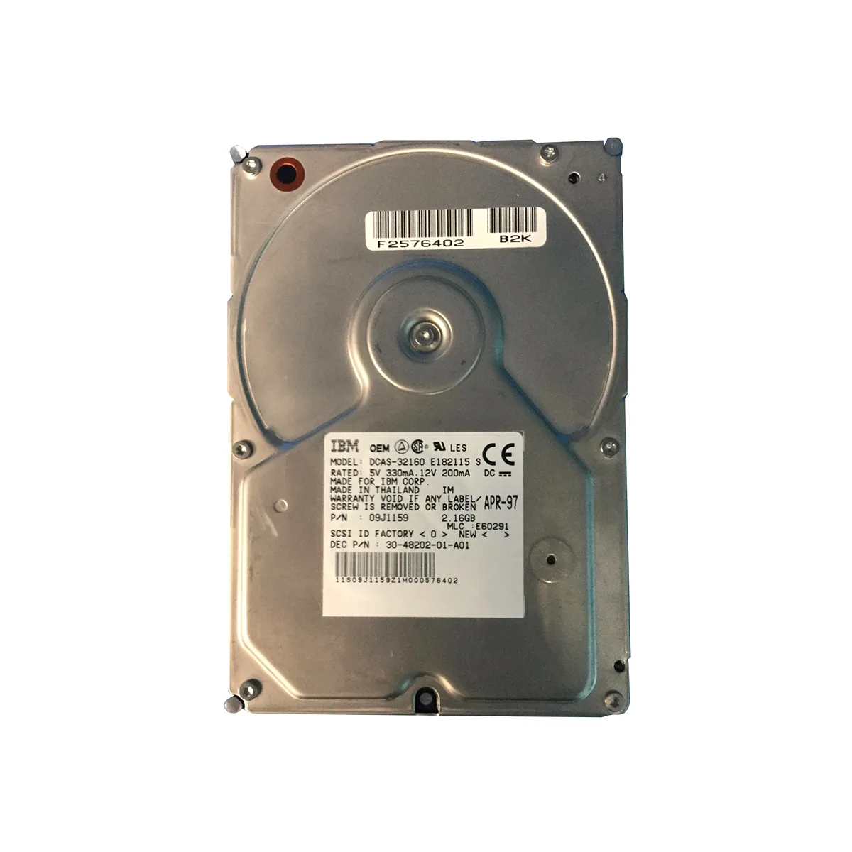09J1159 - IBM 4GB 5400RPM Ultra SCSI 3.5-inch Hard Drive