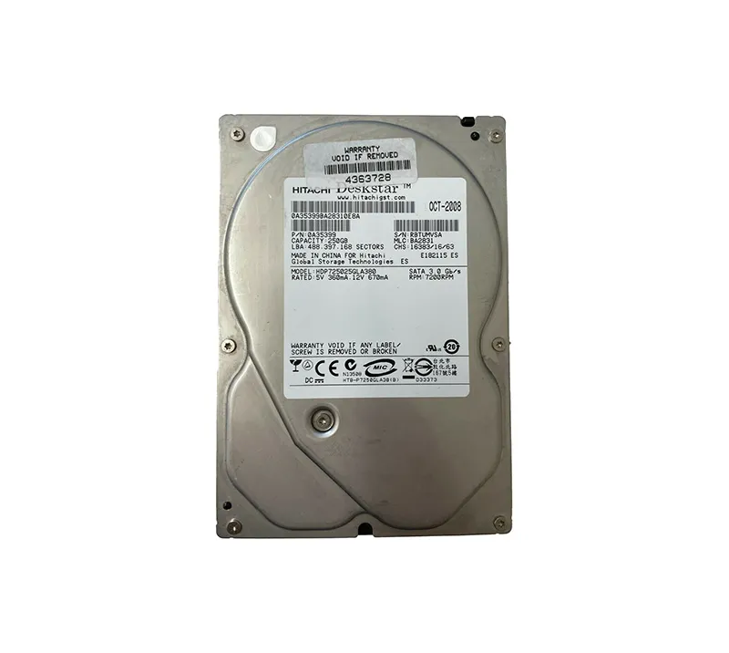 その他 HDD3TBX5 0A35399 - Hitachi Deskstar P7K500 Series 250GB 7200RPM SATA