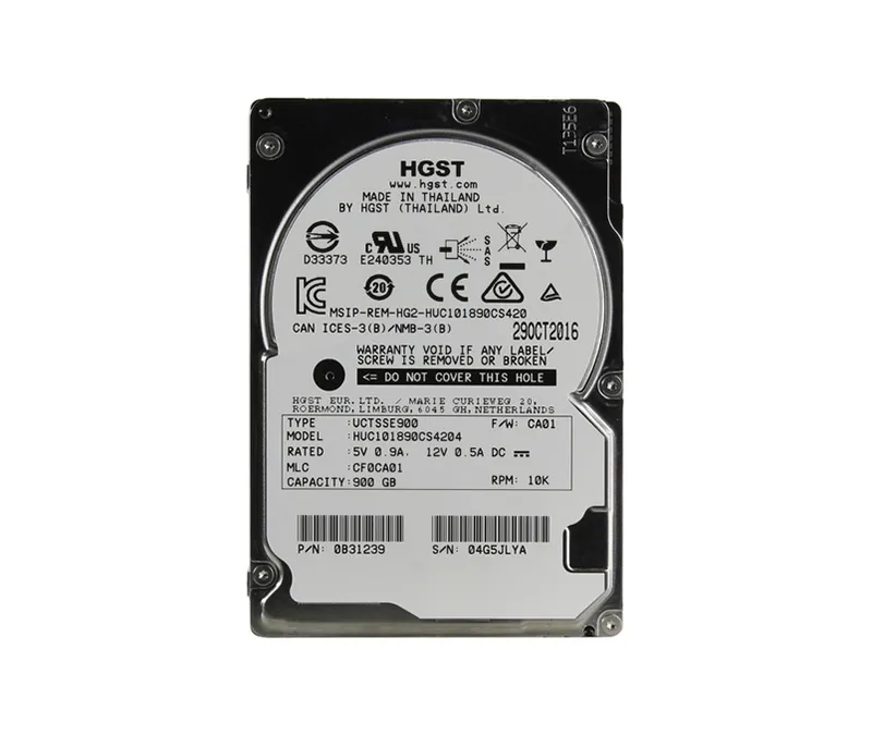 0B31239 - Hitachi Ultrastar C10K1800 900GB 10000RPM SAS 12GB/s 128MB …