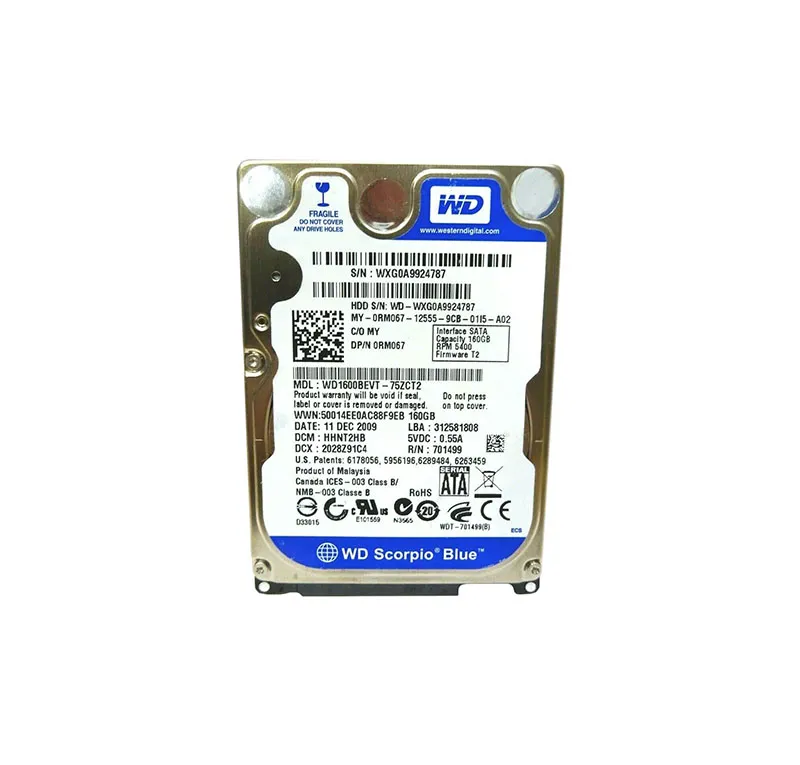 0RM067 - Dell 160GB 5400RPM SATA 3GB/s 8MB Cache 2.5-inch Hard Disk D…