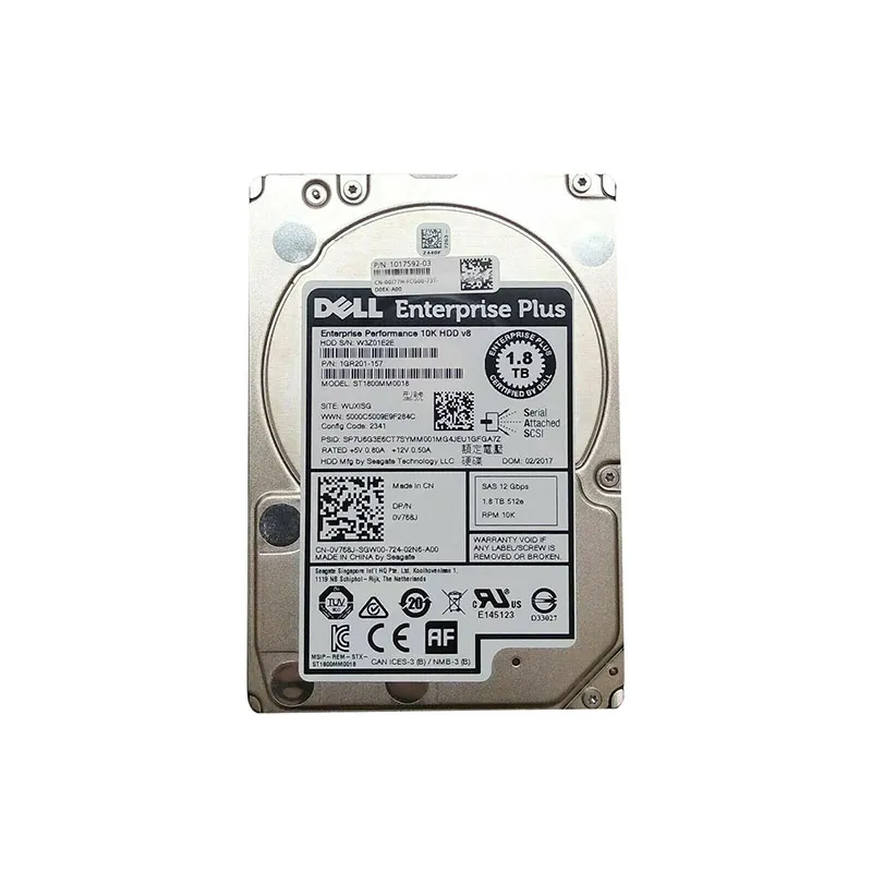 0V768J - Dell Enterprise 1.8TB 10000RPM SAS 12Gb/s 2.5-inch Hard Driv…
