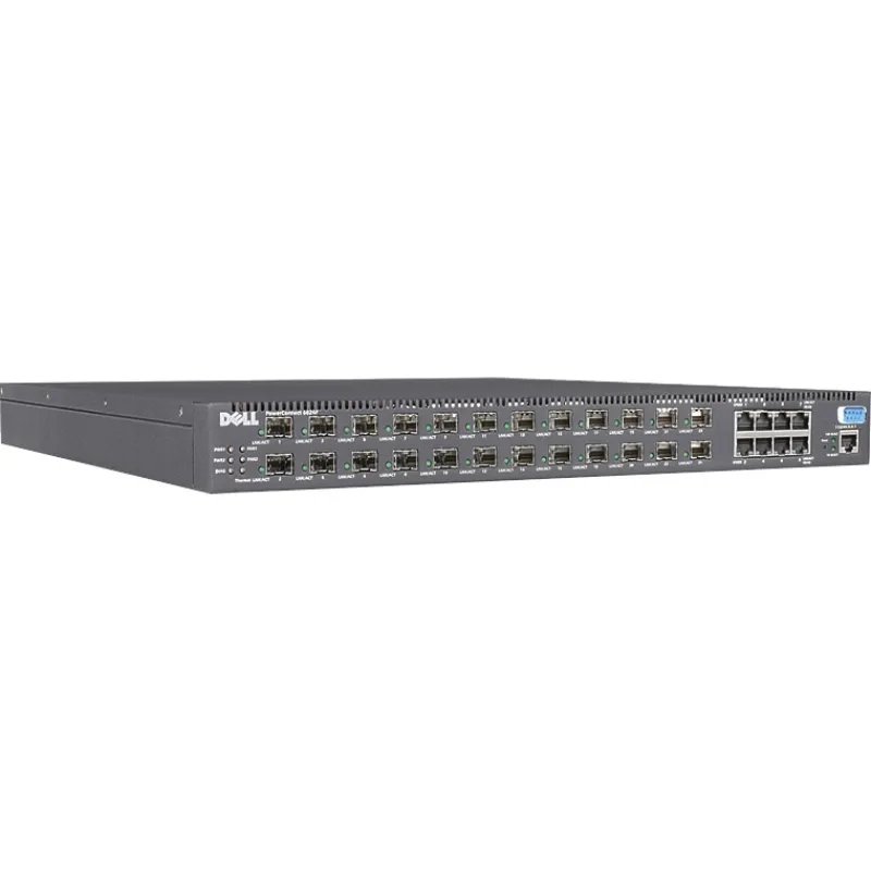 0YJ046 - Dell PowerConnect 6024F 24-Port SFP with 8-Port Layer 3 Mana…