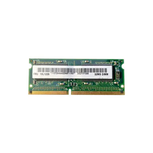10L1226 - IBM 32MB 66MHz PC66 non-ECC Unbuffered CL2 144-Pin SoDimm M…