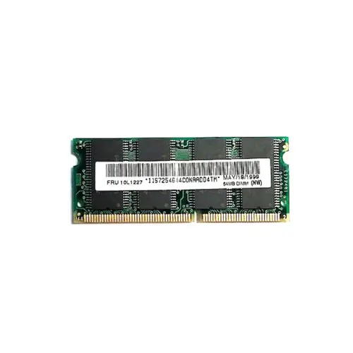 10L1227 - IBM 64MB 100MHz PC100 non-ECC Unbuffered CL2 144-Pin SoDIMM…