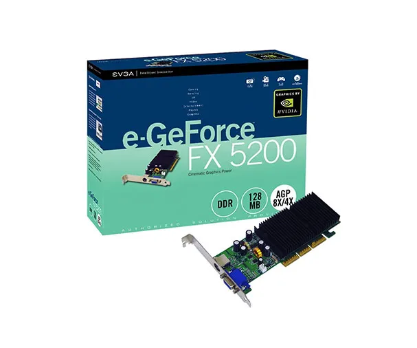 128-A8-N301-KR - EVGA GeForce FX 5200 128MB DDR 128-Bit AGP 4X/8X Vid…