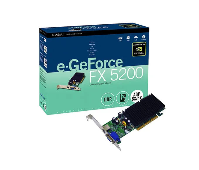 128-A8-N303-KR - EVGA GeForce FX 5200 128MB DDR 64-Bit AGP 4X/8X Vide…