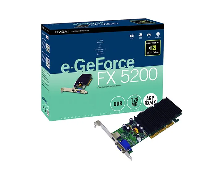 128-A8-N305-KR - EVGA GeForce FX 5200 128MB DDR 64-Bit AGP 4X/8X Vide…