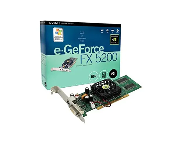 128-P1-N309-KR - EVGA GeForce FX5200 128MB DDR 64-Bit PCI Video Graph…