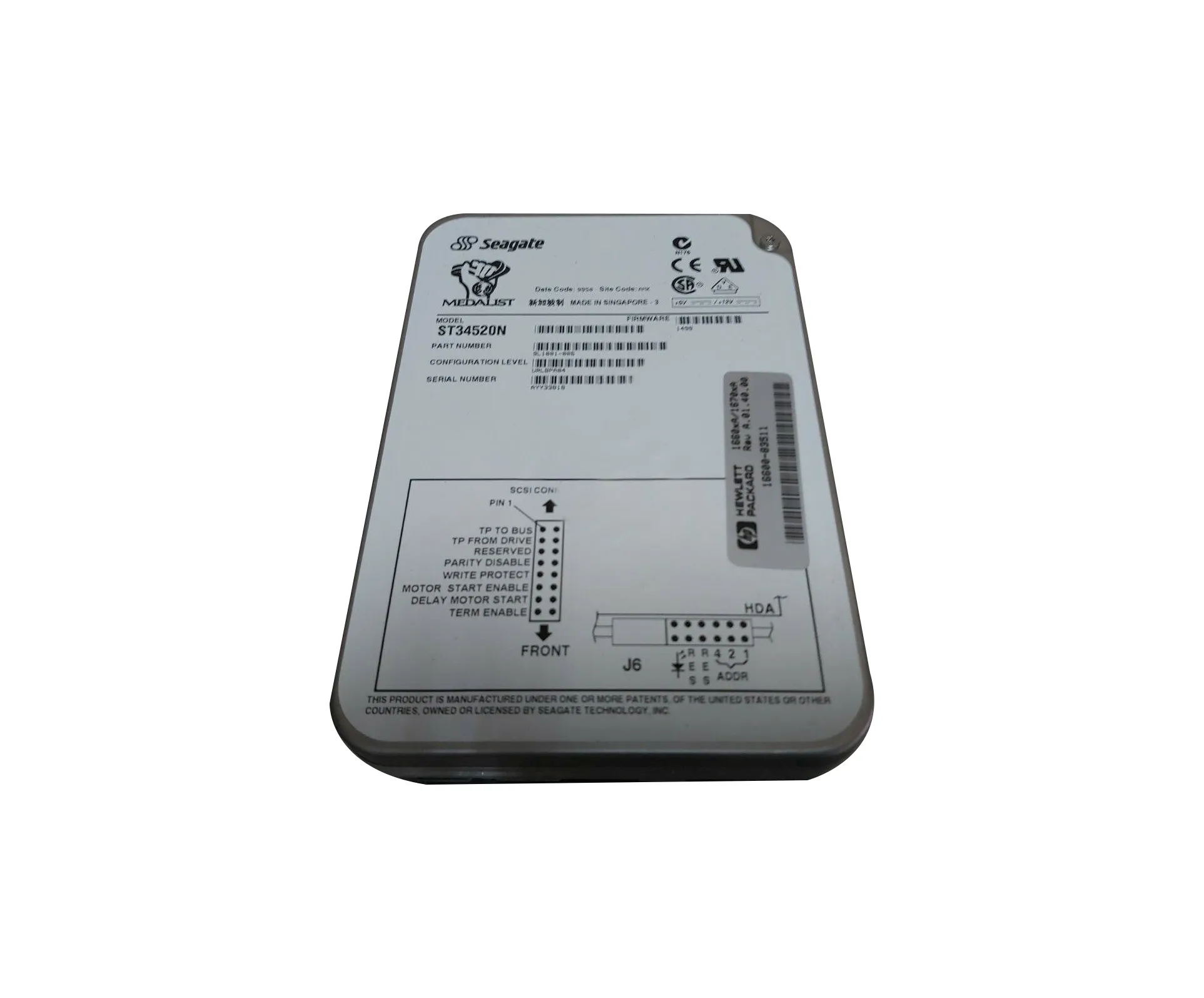 16600-83512 - Seagate Medalist 4.55GB 7200RPM SCSI 50-Pin 3.5-inch Ha…