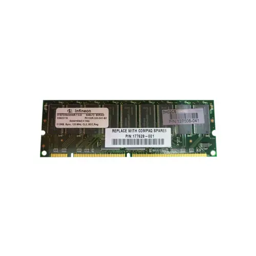 177628-001 - HP 512MB 133MHz PC133 ECC Registered CL3 168-Pin DIMM 3.…