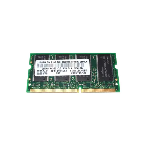 19K4655 - IBM 256MB SDRAM-133MHz PC133 non-ECC Unbuffered CL3 144-Pin…