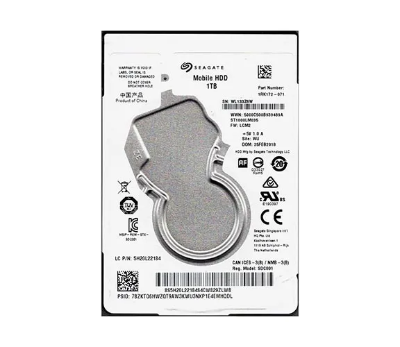 1RK172-071 - Seagate Mobile 1TB 5400RPM SATA 6Gb/s 128MB Cache
