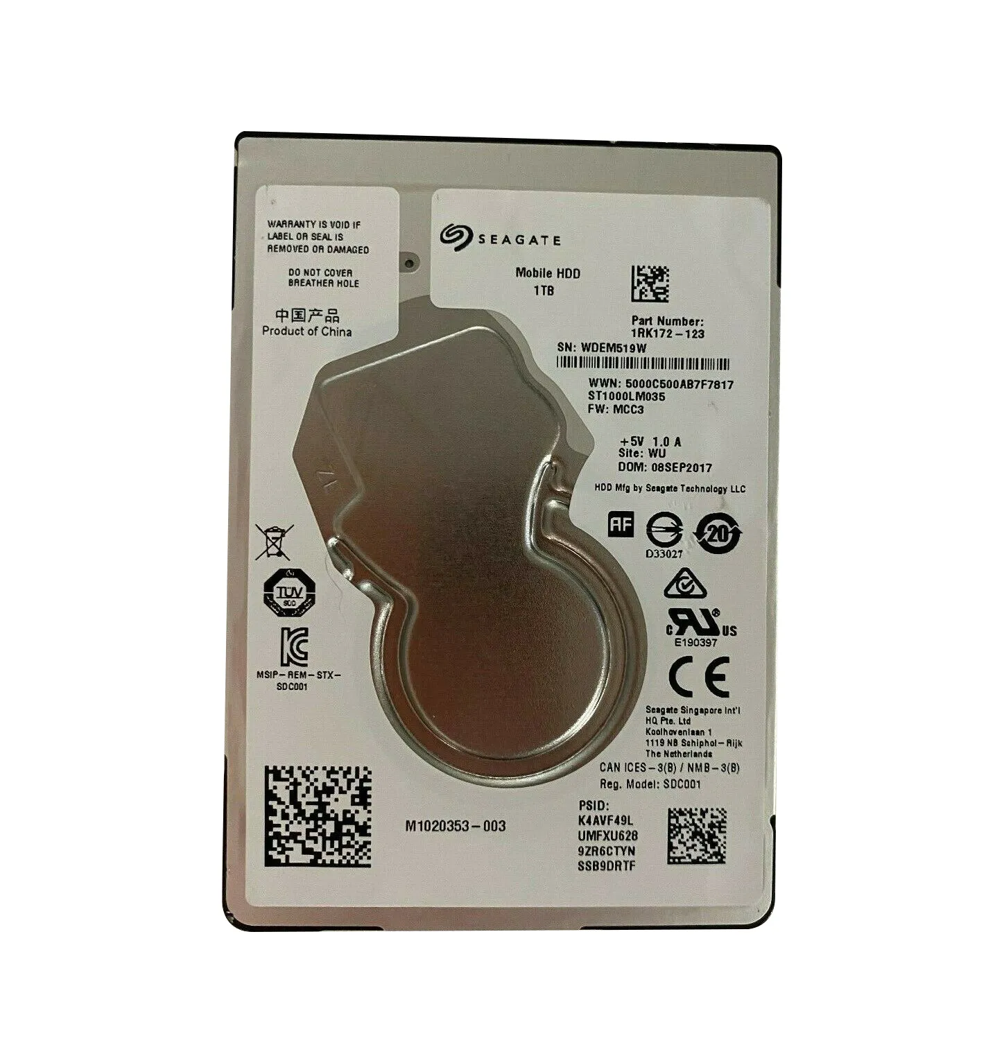 1238 HDD 2.5インチ 1TB 正常 5個 1RK172-123-o.webp