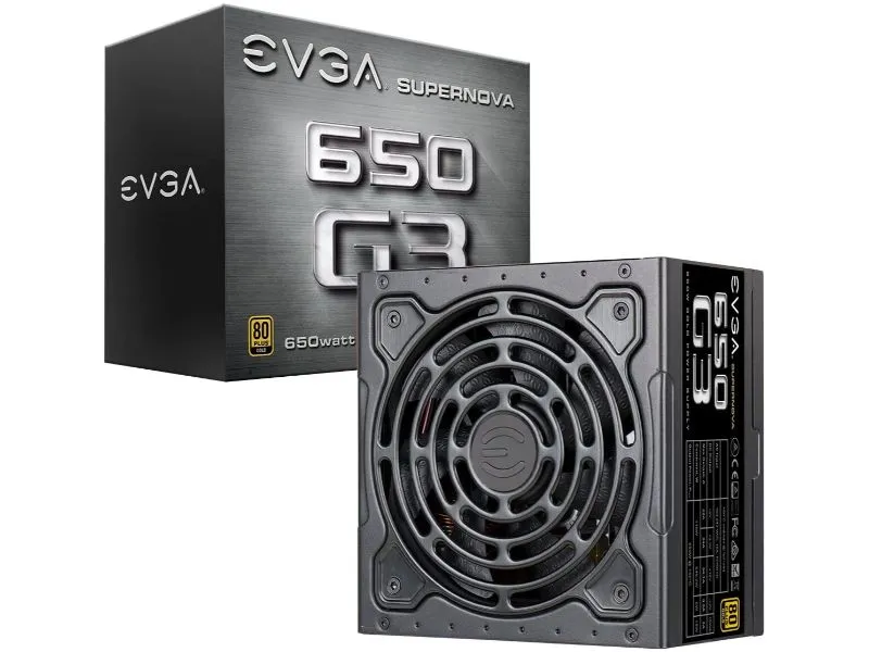 220-G3-0650-Y1 - EVGA SuperNOVA 650 G3 650-Watts 80 Plus Gold Certifi…