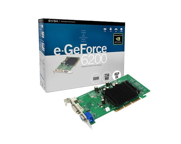 256-A8-N327-KR - EVGA e-GeForce 6200 256MB DDR 64-Bit AGP 4X/8X Video…