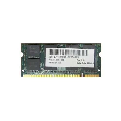361524-002 - HP 1GB DDR2-667MHz PC2-5300 non-ECC Unbuffered CL5 200-P…