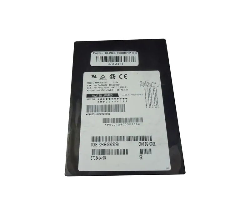 370-3414-05 - Sun 18.2GB 7200RPM Ultra-160 SCSI Hot-Pluggable Single-…