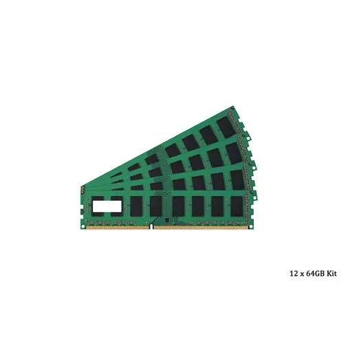 370-ACQH - Dell 768GB Kit (12 X 64GB) DDR4-2400MHz PC4-19200 ECC Regi…