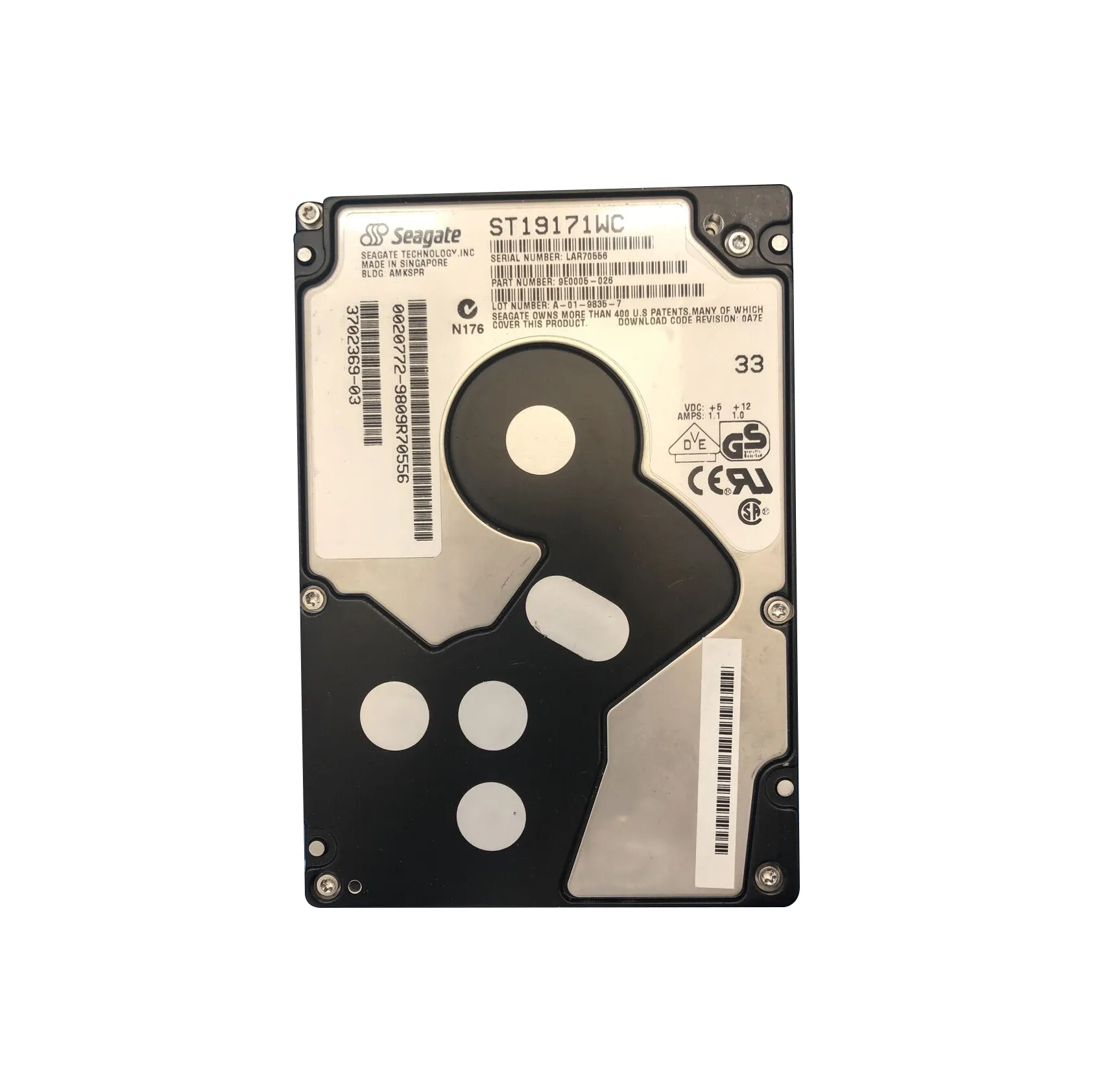 3702369-03 - Sun 9GB 7200RPM Ultra Wide SCSI 3.5-inch Hard Drive
