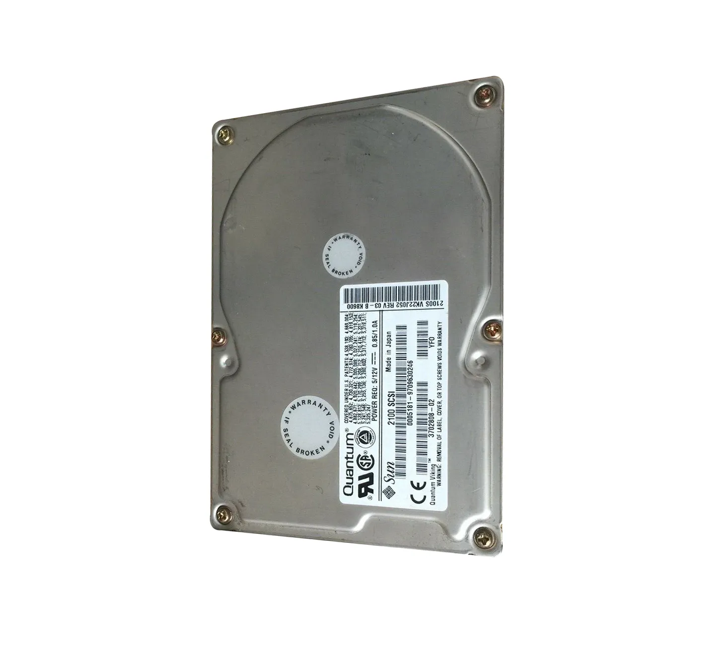 3702808-02 - Sun 2.1GB 7200RPM Ultra Wide SCSI 3.5-inch Hard Drive fo…