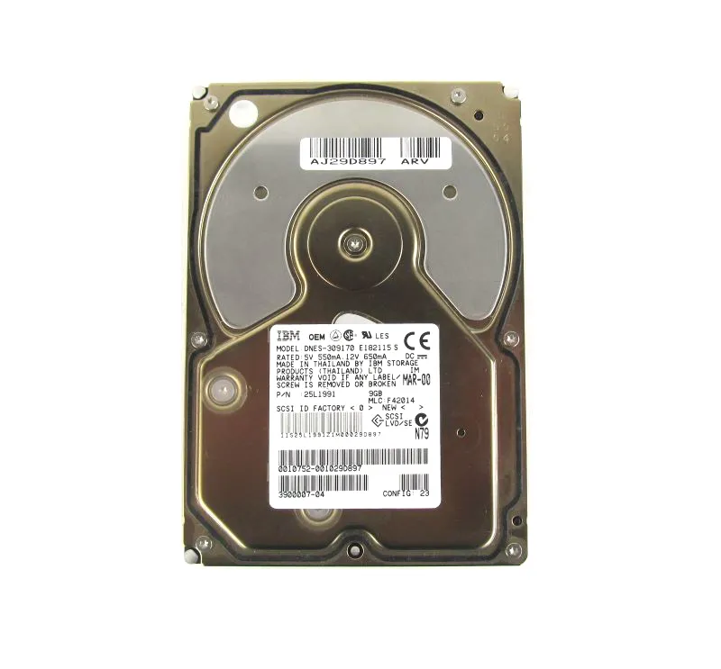 390-0007-03 - Sun 9GB 7200RPM Ultra SCSI 3.5-inch Hard Drive