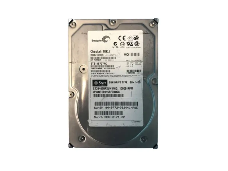 390-0171 - Sun 146GB 10000RPM Fibre Channel 2GB/s Hot-Pluggable 3.5-i…