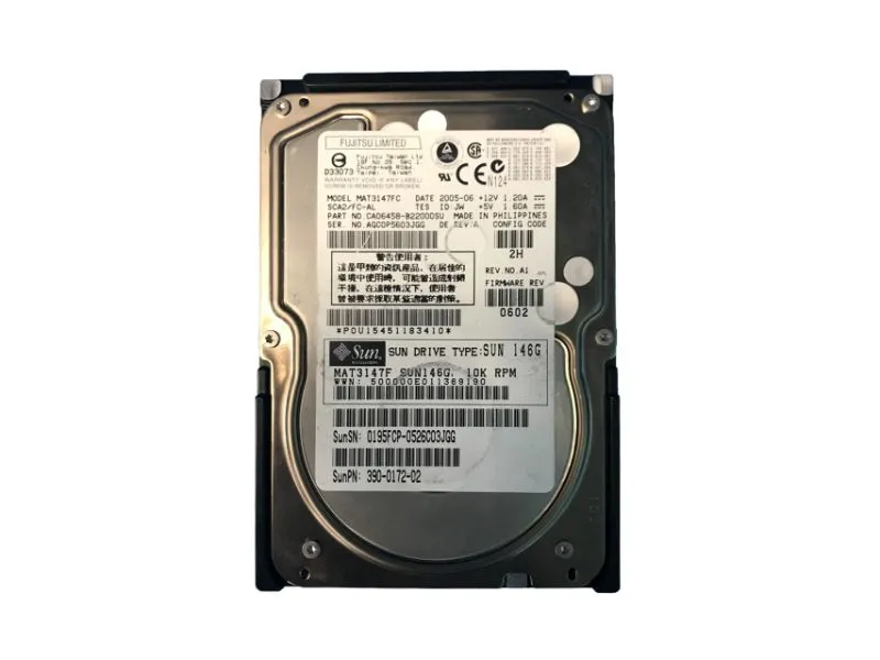 390-0172 - Sun 146GB 10000RPM Fibre Channel 2GB/s Hot-Pluggable 3.5-i…