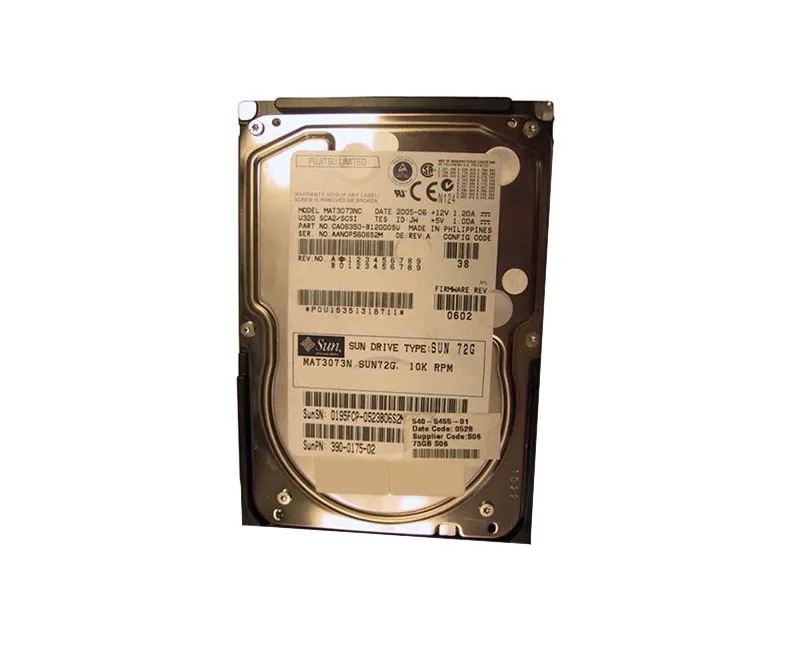 390-0175-01 - Sun 73GB 10000RPM Ultra-320 SCSI LVD Hot-Pluggable 80-P…