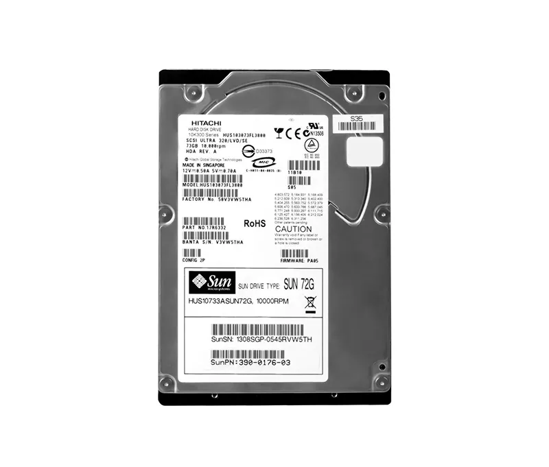 390-0176 - Sun 73GB 10000RPM Ultra-320 SCSI LVD Hot-Pluggable 80-Pin …