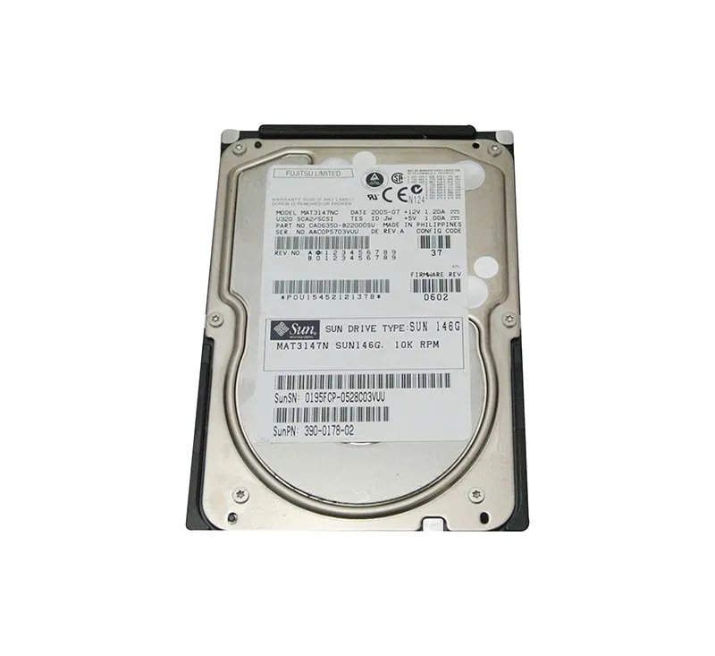 390-0178-02 - Sun 146GB 10000RPM Ultra-320 SCSI 80-Pin 8MB Cache 3.5-…
