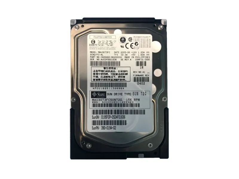390-0194 - Sun 73GB 15000RPM Fibre Channel 2Gb/s 8MB Cache 3.5-inch H…