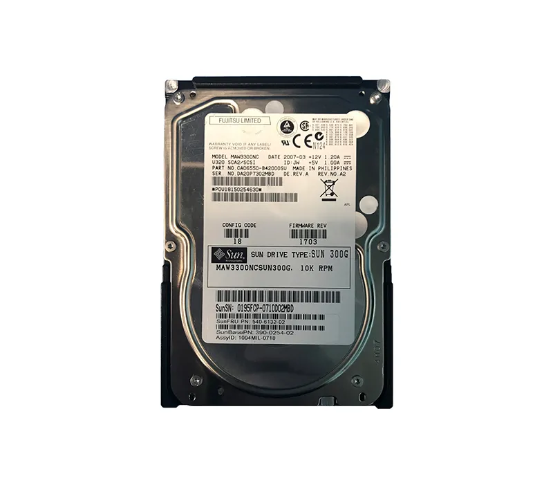 390-0254-01 - Sun 300GB 10000RPM Ultra-320 SCSI LVD Hot-Pluggable 80-…