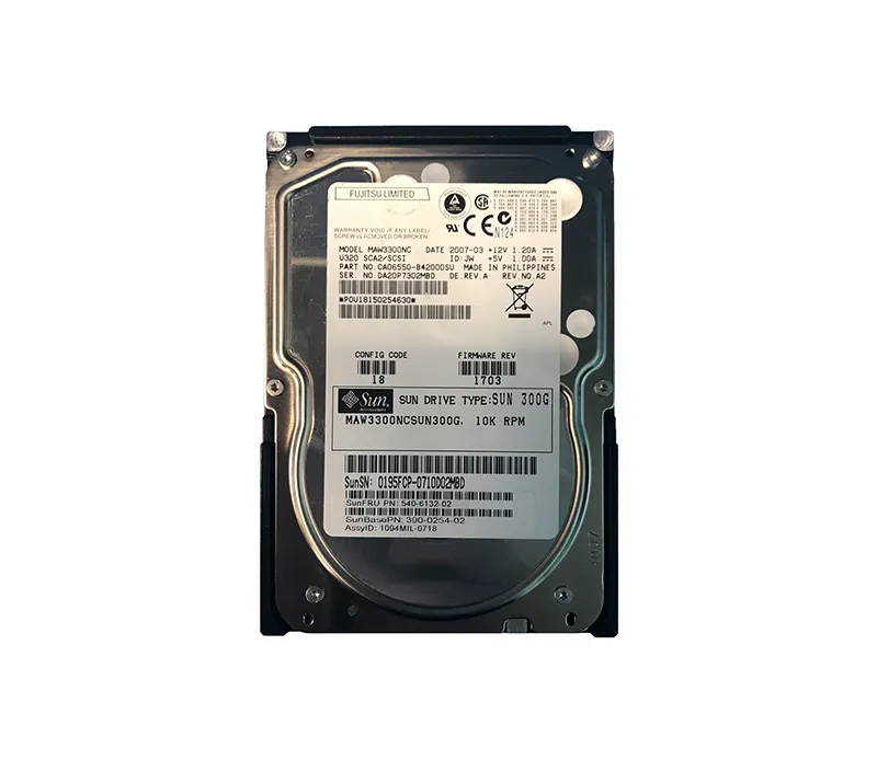 390-0254-02 - Sun 300GB 10000RPM Ultra-320 SCSI 8MB Cache 80-Pin 3.5-…